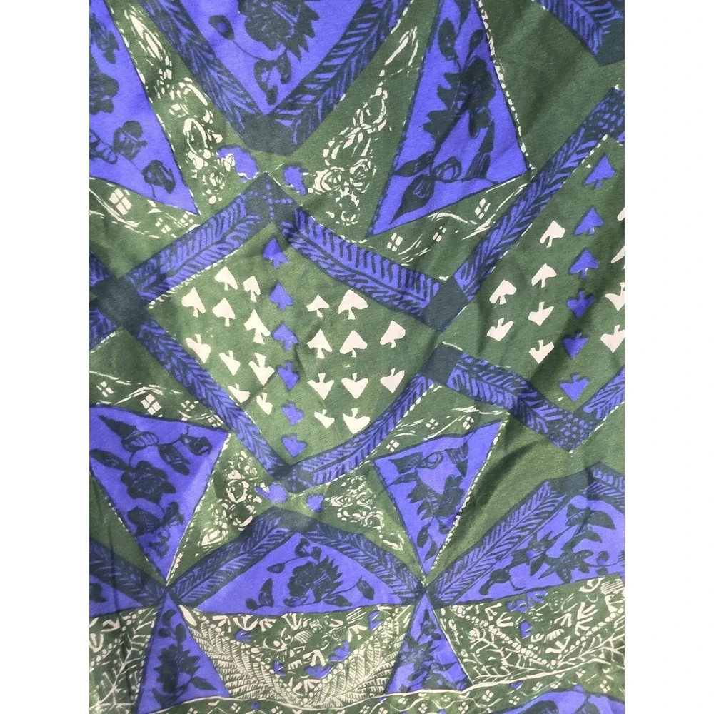 Y.N.S. Scarf Women Green Blue White Classic Rectangle Wrap Shawl